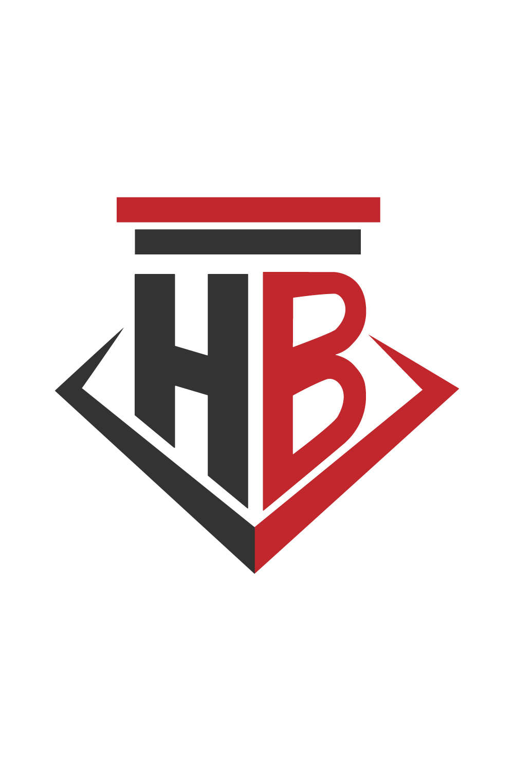 Initials HB letters logo design vector images HB logo red and Black color best icon BH simple logo vector template PNG images pinterest preview image.