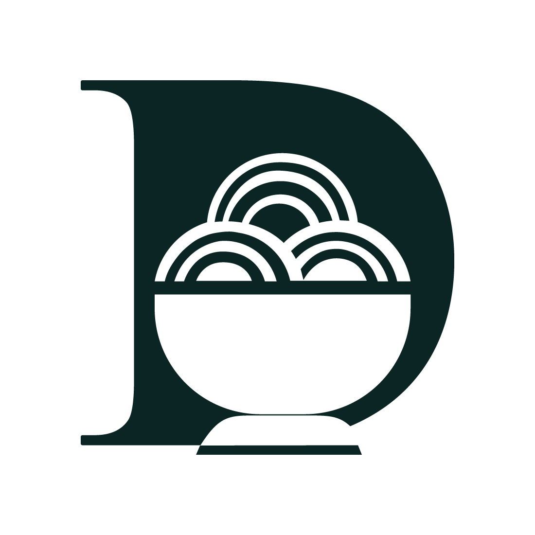 Professional D letters logo design vector images D noodles logo design D logo best icon template illustration preview image.