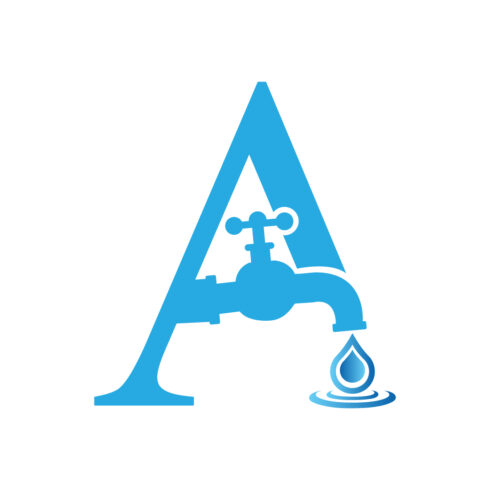 Professional A letters logo design vector images A Water drop logo design A water tap logo best icon template illustration cover image.