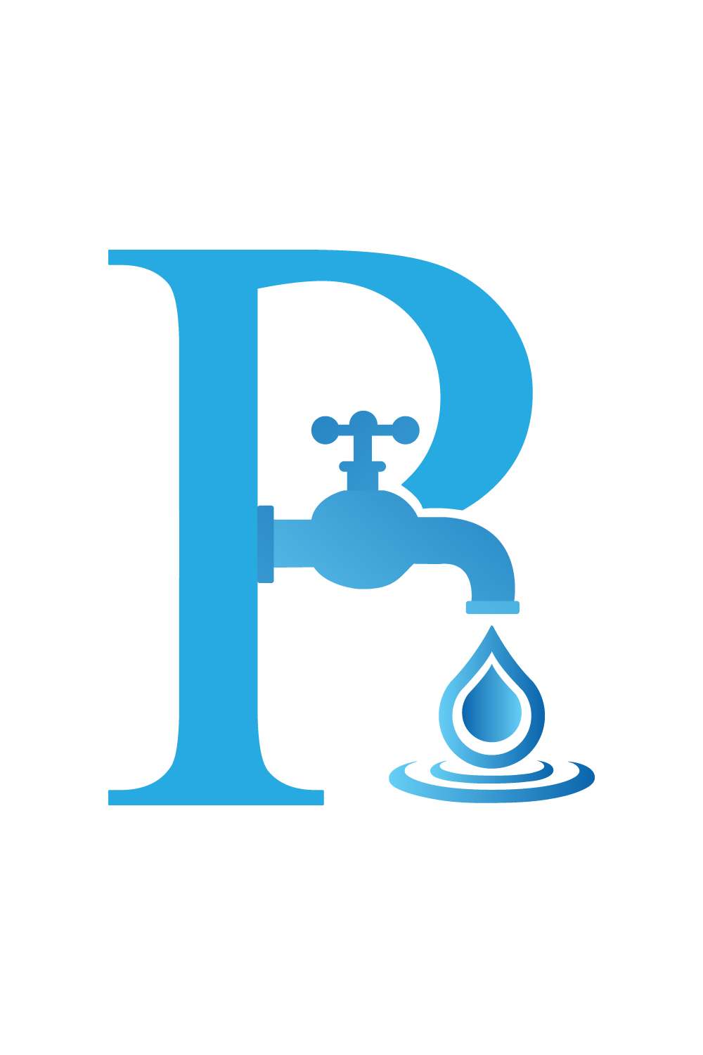 Professional P letters logo design vector images P Water drop logo design P water tap logo best icon template illustration pinterest preview image.