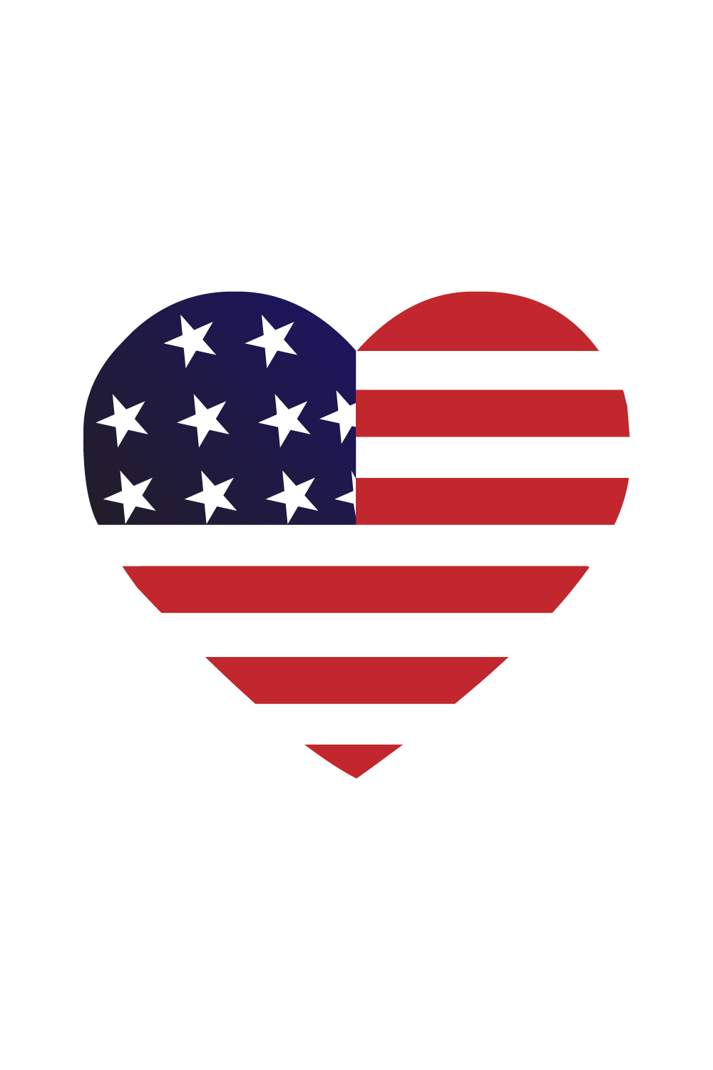 USA National flag logo design vector icon National Flag love icon template monogram illustration pinterest preview image.