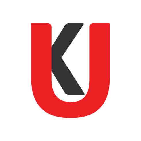 Initials UK letters logo design vector icon UK logo red and black color identity icon KU logo best company identity cover image.