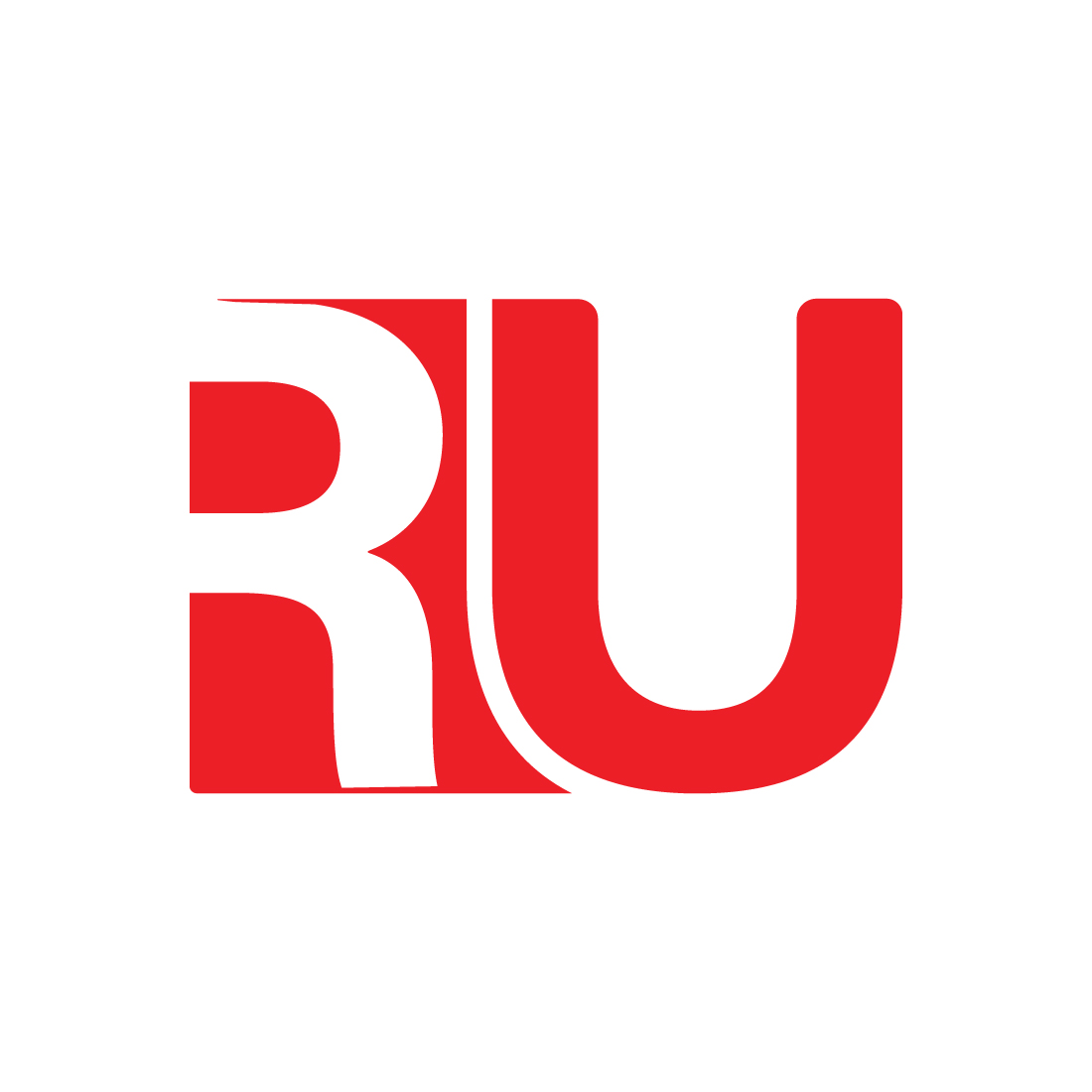 Initials RU letters logo design vector images RU logo orange and white color icon UR logo monogram best icon preview image.