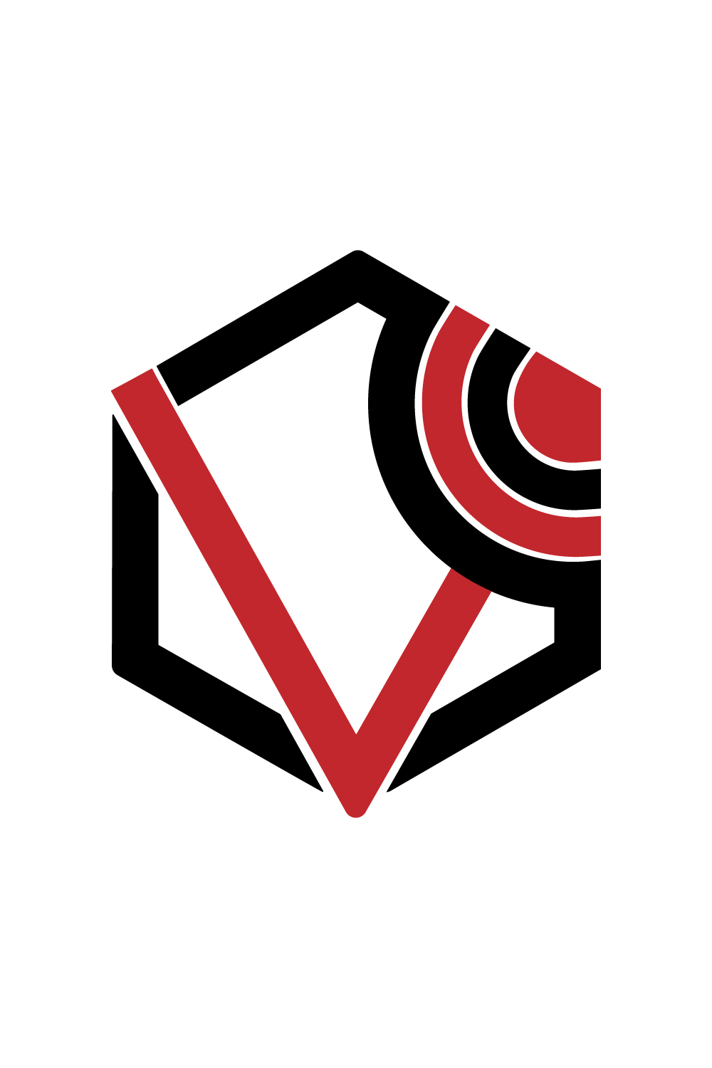 Initials V letters logo vector images V logo design red and black color polygon design pinterest preview image.