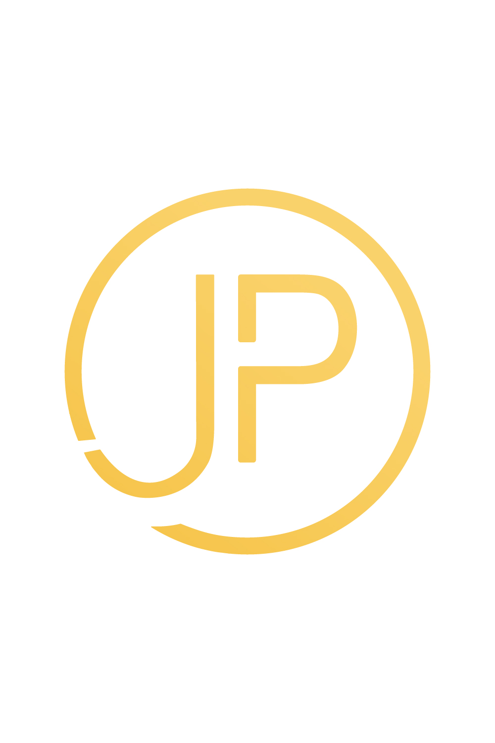 Luxury JP letters logo design vector images PJ circle logo design golden color best brand company identity JP logo template arts pinterest preview image.