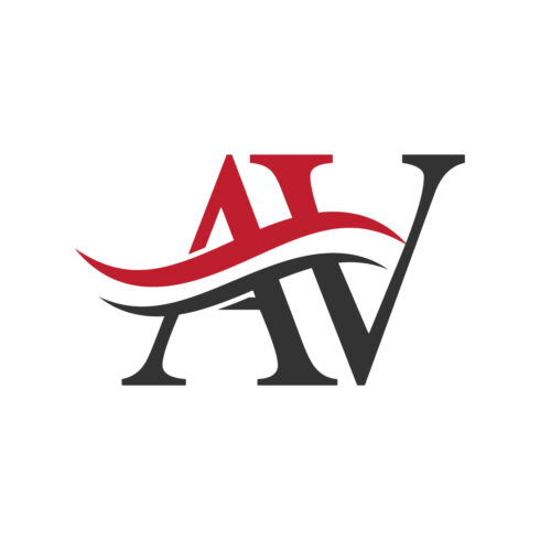 Professional AV letters logo design red and black color AV logo design vector illustration VA logo design best template arts cover image.