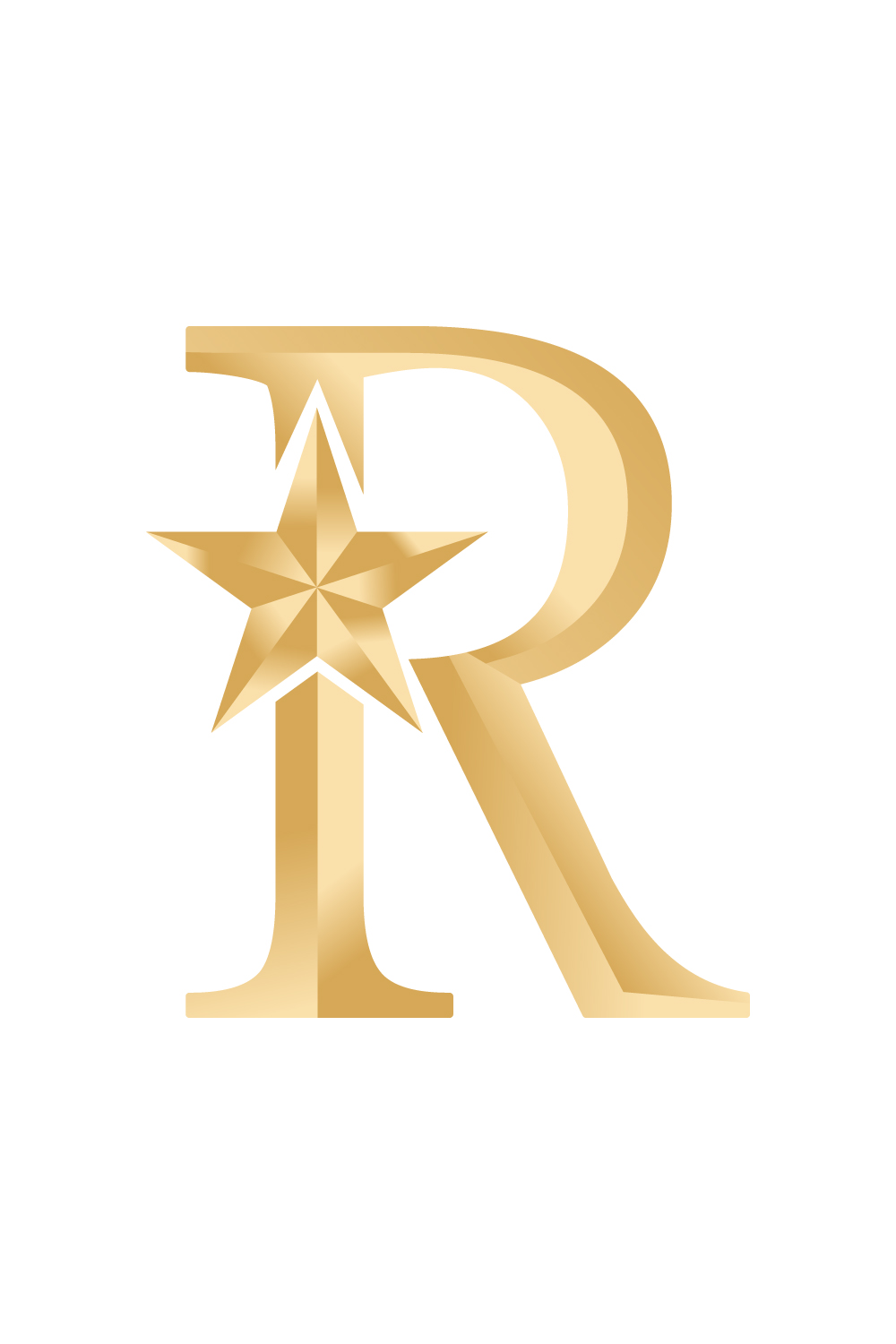 Luxury R letters logo design vector images R logo template arts R Star logo design golden color best brand company identity pinterest preview image.