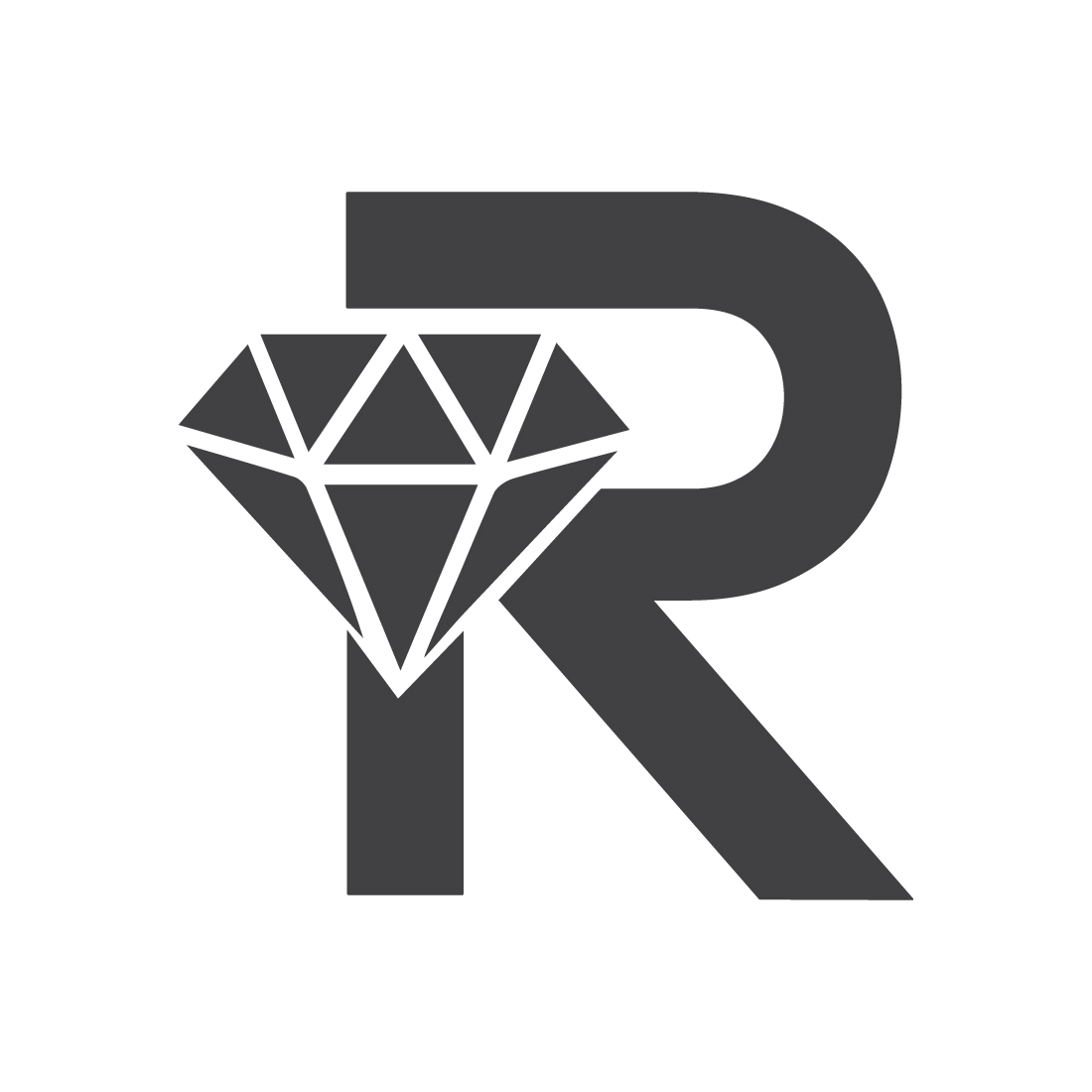 Luxury R letters logo design vector images R diamond logo design template arts R logo design black color best identity preview image.