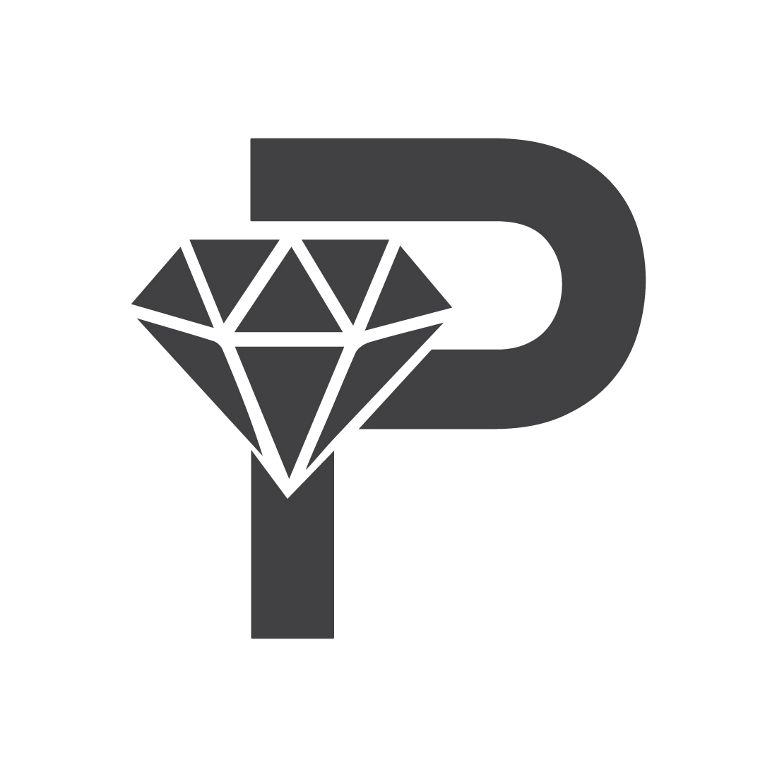 Luxury P letters logo design Premium vector images P diamond logo design P logo black color best identity preview image.