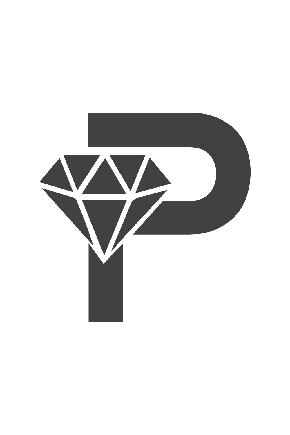Luxury P letters logo design Premium vector images P diamond logo design P logo black color best identity pinterest preview image.