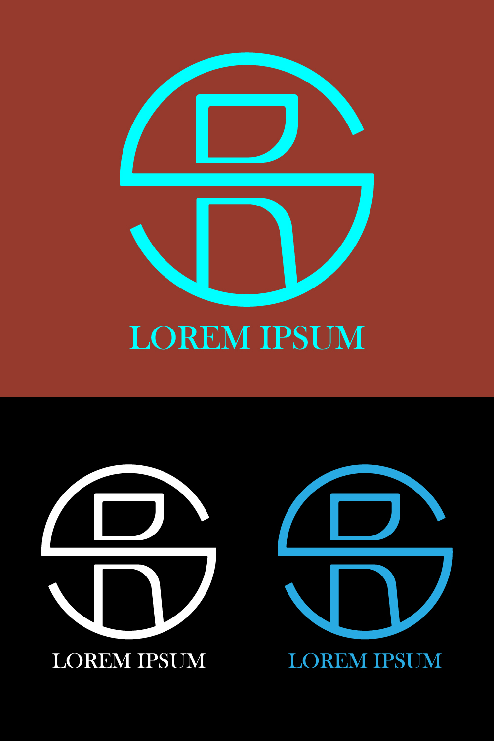 Initials SR letters logo design vector images RS logo design sky , blue color best brand company identity SR Premium vector illustration pinterest preview image.