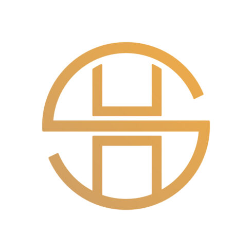 Luxury HS letters logo design golden color SH logo design best brand company identity cover image.