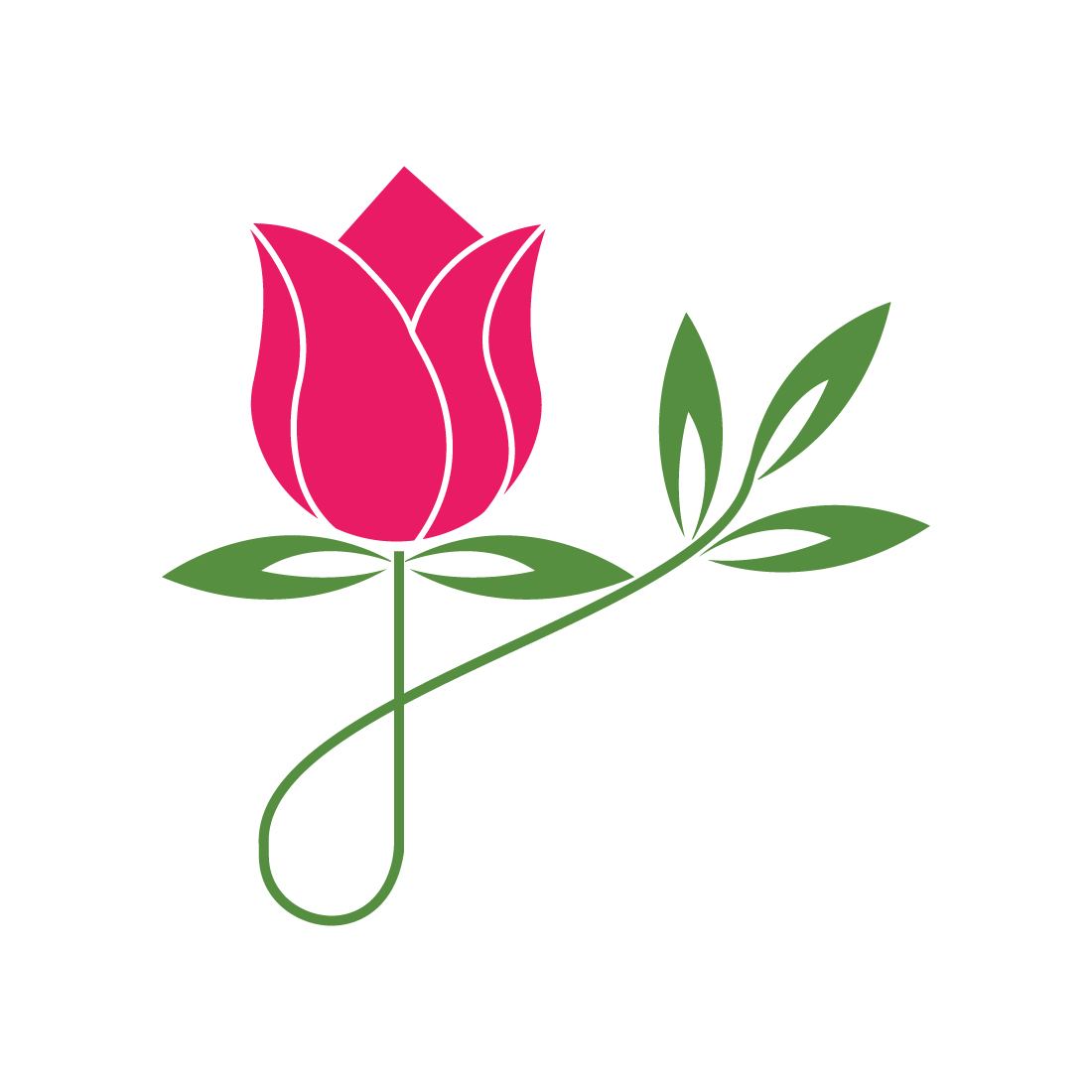 Beauty Rose flower logo design vector icon Flower logo vector template illustration preview image.