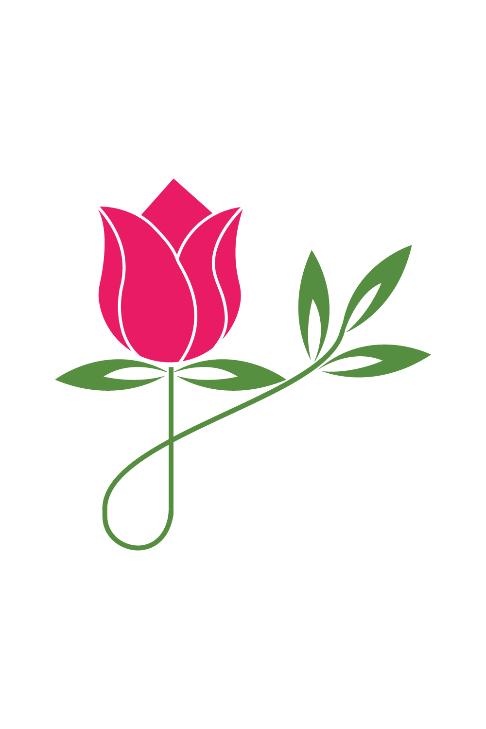 Beauty Rose flower logo design vector icon Flower logo vector template illustration pinterest preview image.