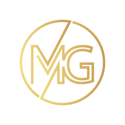 Luxury MG letters logo design vector arts MG logo circle template golden color icon GM luxury logo best icon cover image.