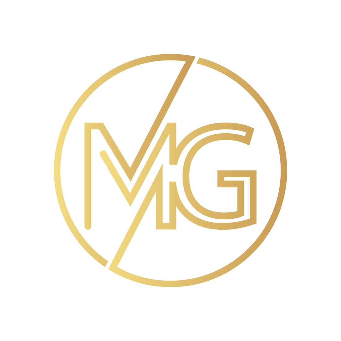 Luxury MG letters logo design vector arts MG logo circle template golden color icon GM luxury logo best icon preview image.