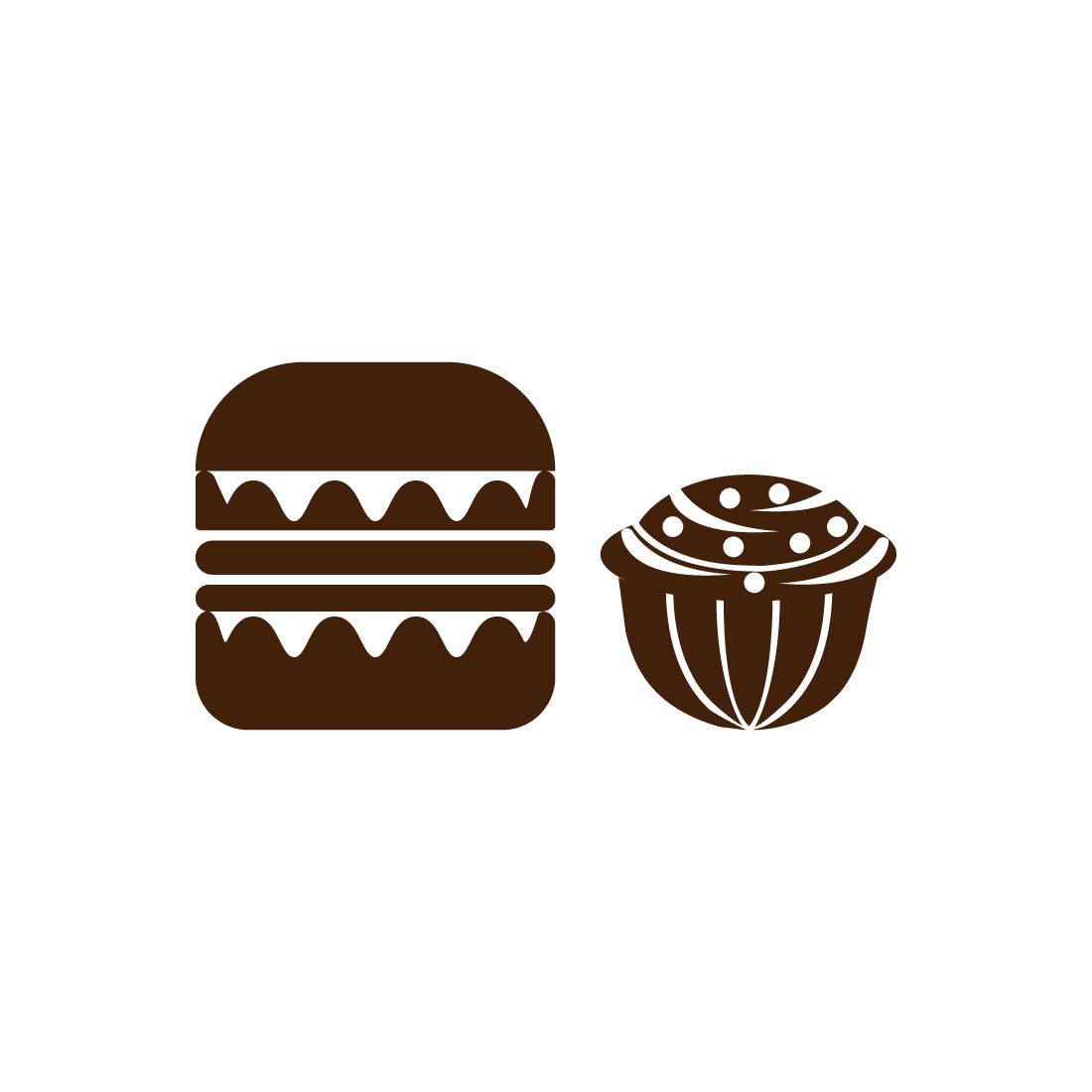 Burger icon png file Png and clipart icon Premium vector burger logo Chocolate Muffin vector icon free vector images design preview image.