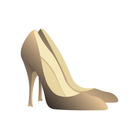 High heel shoe logo design vector images Women High Heel shoes template company identity cover image.
