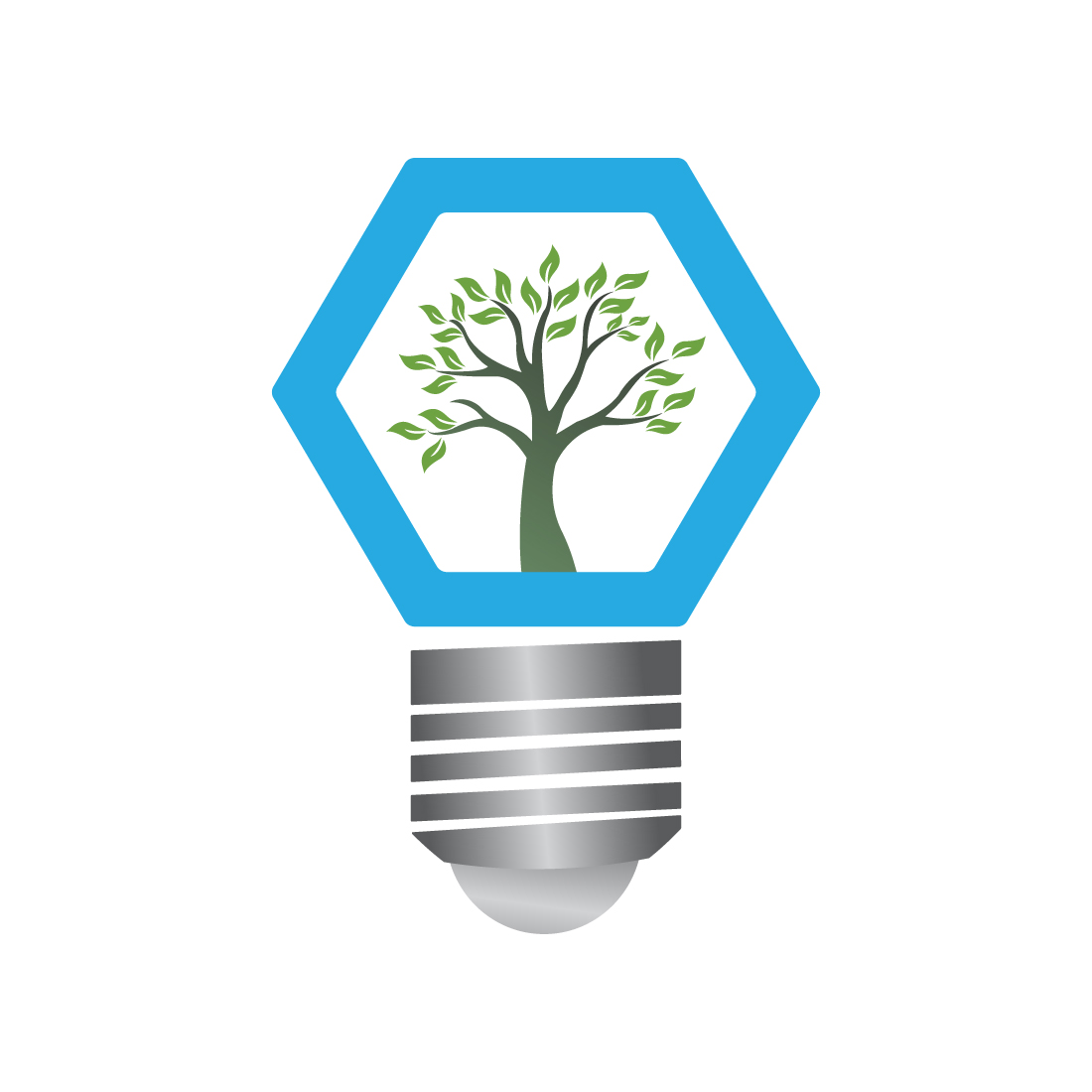 Human Health Ang Care Vector Logo Design Green Energy Icon With Light Bulb And Light Logo Design cover image.