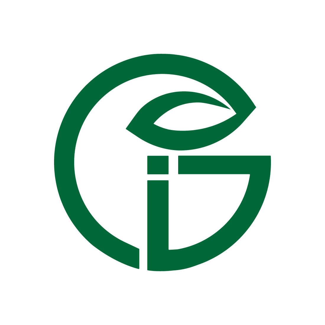 Initials GI letters logo design vector images GI Green Leaf logo design GI logo best icon template illustration Leaf best icon design preview image.