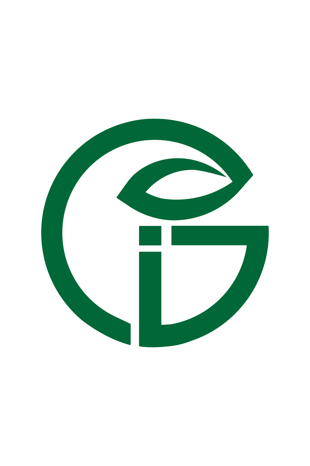 Initials GI letters logo design vector images GI Green Leaf logo design GI logo best icon template illustration Leaf best icon design pinterest preview image.