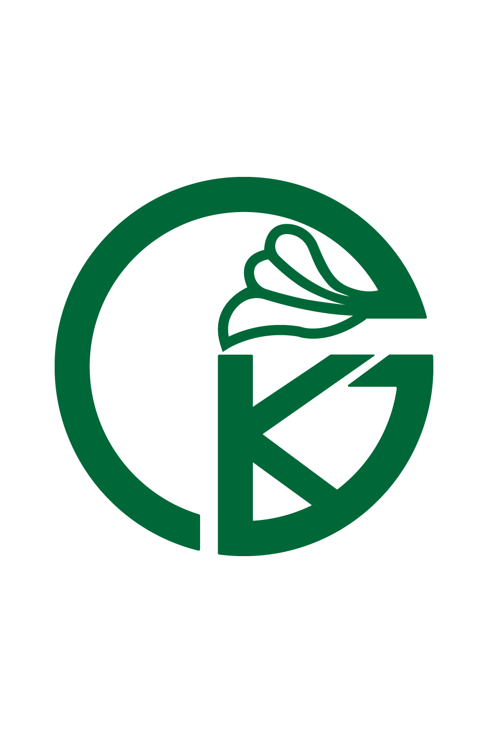 Initials GK letters logo design vector images GK Green Leaf logo design KG logo best icon template illustration Leaf best icon design pinterest preview image.