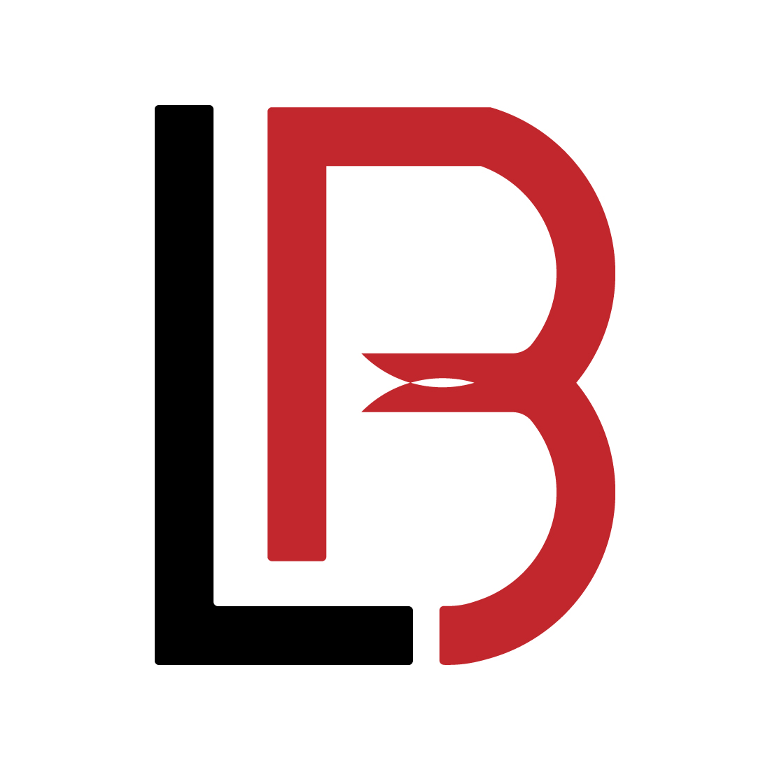 Initials LB letters logo design vector images LB logo design red and black color icon BL logo design best identity preview image.