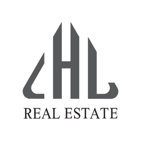 Luxury Real Estate Logo design vector icon design LHB Real Estate logo design black color Real Estate LHB logo Premium vector illustration cover image.