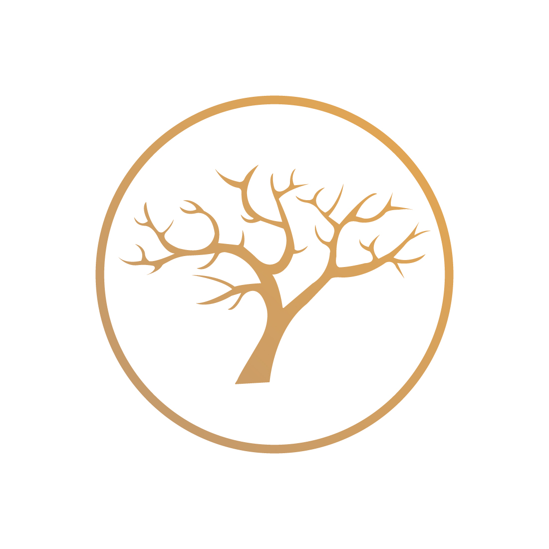 Dry tree logo design vector images Dead Trees logo design Template royalty Cracked wood tree circle images preview image.