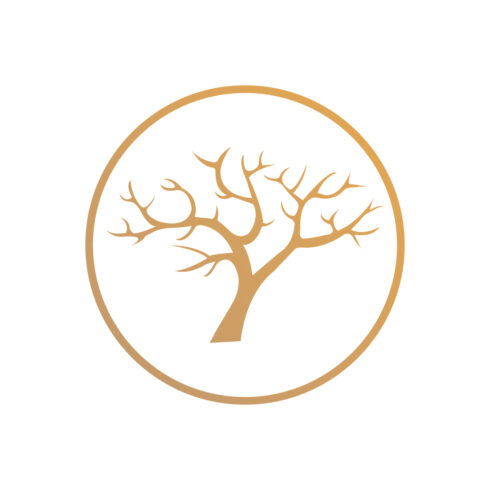Dry tree logo design vector images Dead Trees logo design Template royalty Cracked wood tree circle images cover image.