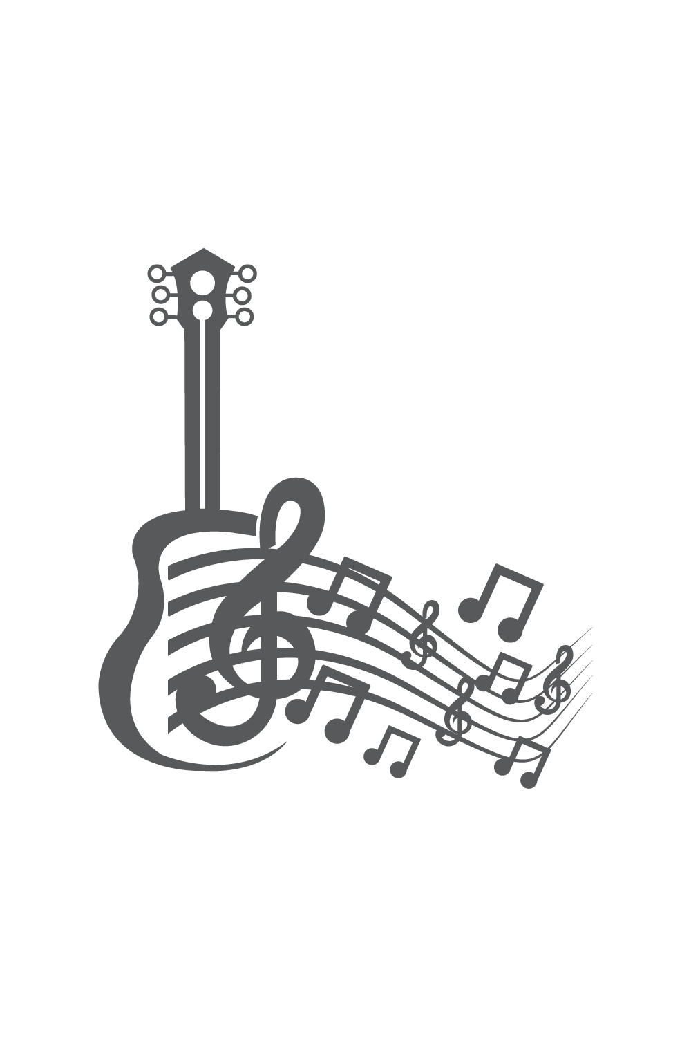 Guitar with a musical camp and music waves logo design Music logo Creative of Acoustic Guitar Music logo vector icon pinterest preview image.