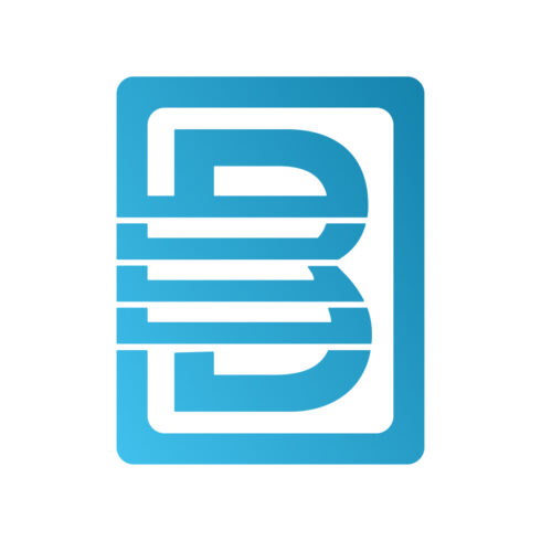 Initials B letters logo design vector icon B line logo blue color round logo B logo design template images cover image.