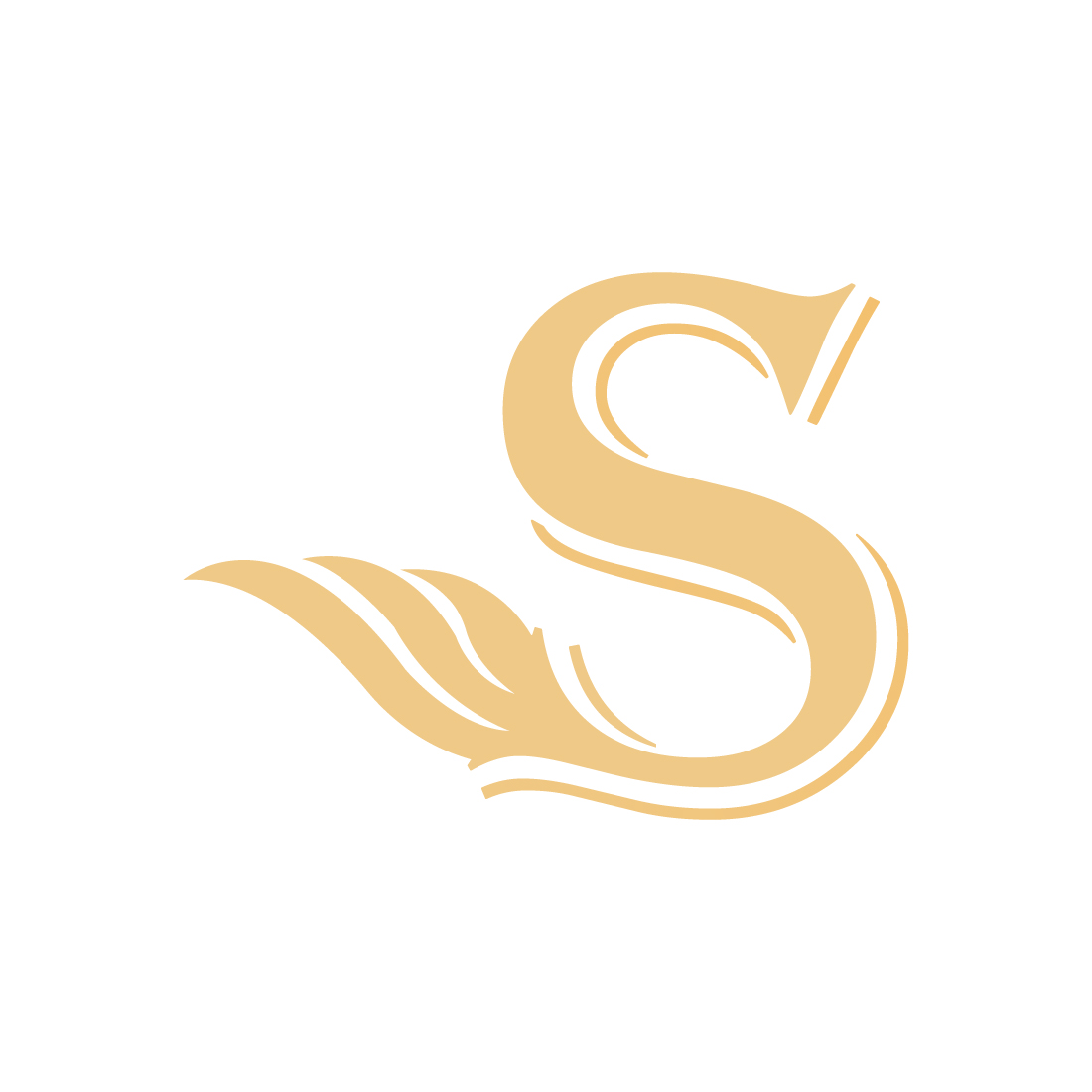 Luxury S letters logo design vector images S golden color logo design S logo template vector company royalty cover image.