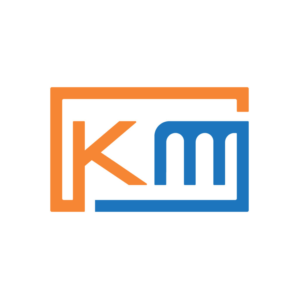 Professional KM letters logo design vector images. KM logo template ...