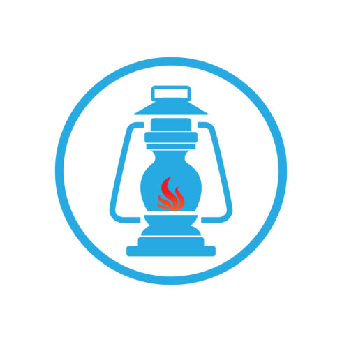 Kerosene Lamp Flat Icon lamp logo design Lamp Drawing vector icon Lantern Flame stock vector, clipart and template illustration cover image.