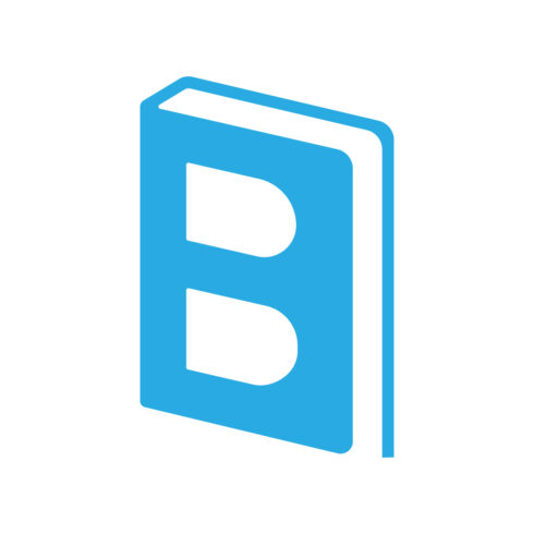 Professional B letters logo design B Book logo design vector icon B Book logo sky blue best color identity cover image.