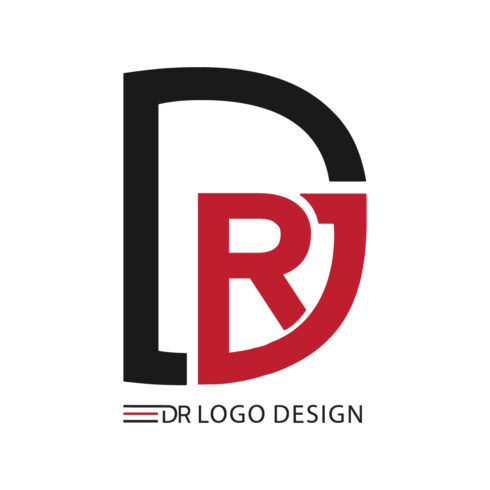 Initials DR letters logo design DR logo vector template image design RD logo red and black color icon design RD logo monogram best company identity cover image.