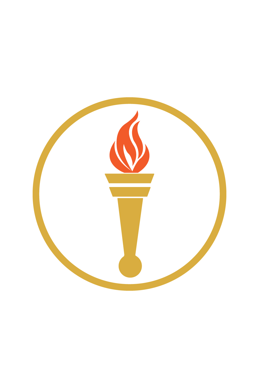 Olympic Torch Icon IN Cartoon Style Isolated Template Images Fire Torch logo design pinterest preview image.