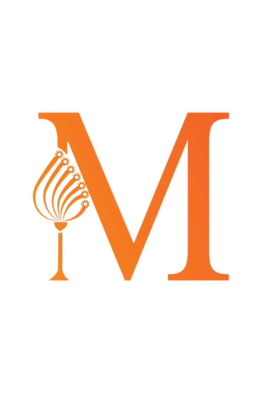 Luxury M Letters logo design vector template icon design M logo design Orange color image design M logo design best company royalty pinterest preview image.