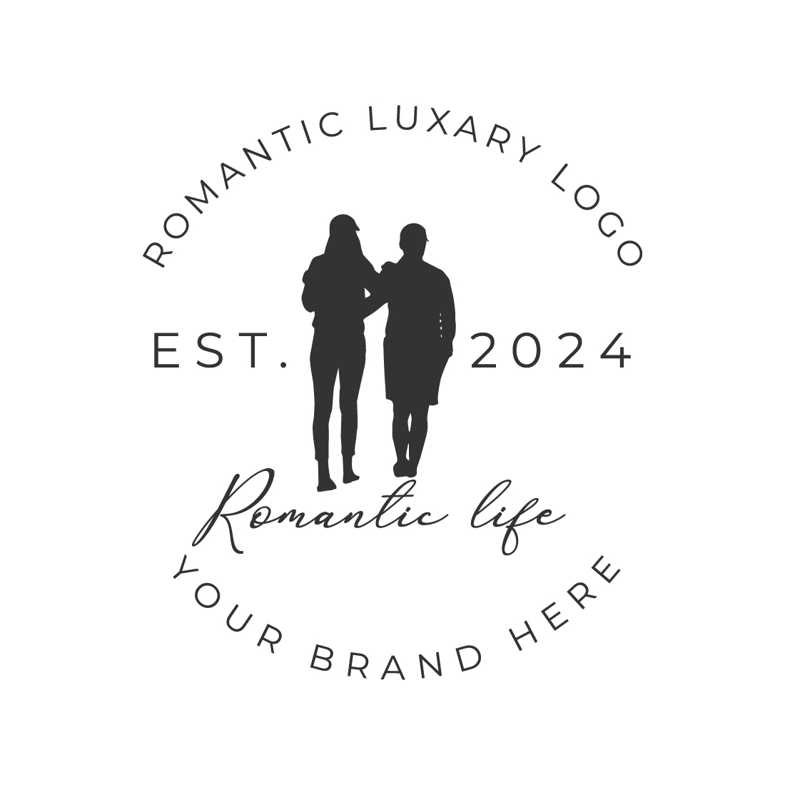 Luxury Romantic logo design Best Romantic love logo design vector images Romantic Fashion life icon design template arts Beauty Fashion logo design preview image.