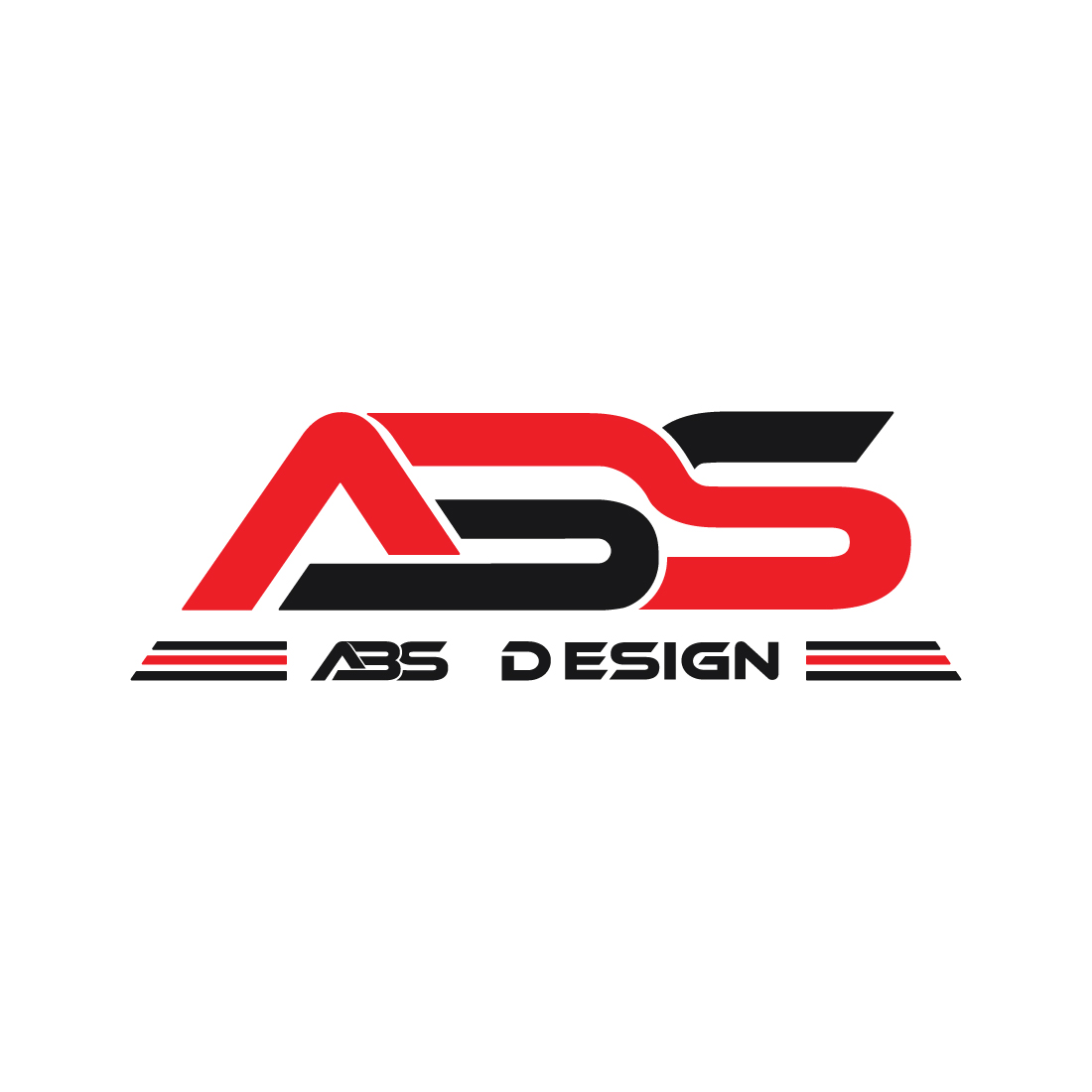 ABS letters logo design vector images ABS logo gaming icon template arts Professional logo design preview image.