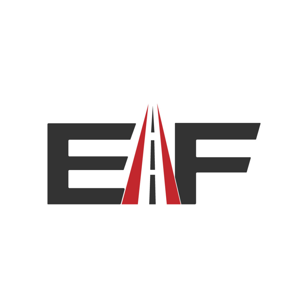 Initials EF letters logo design template arts. EF Road construction ...