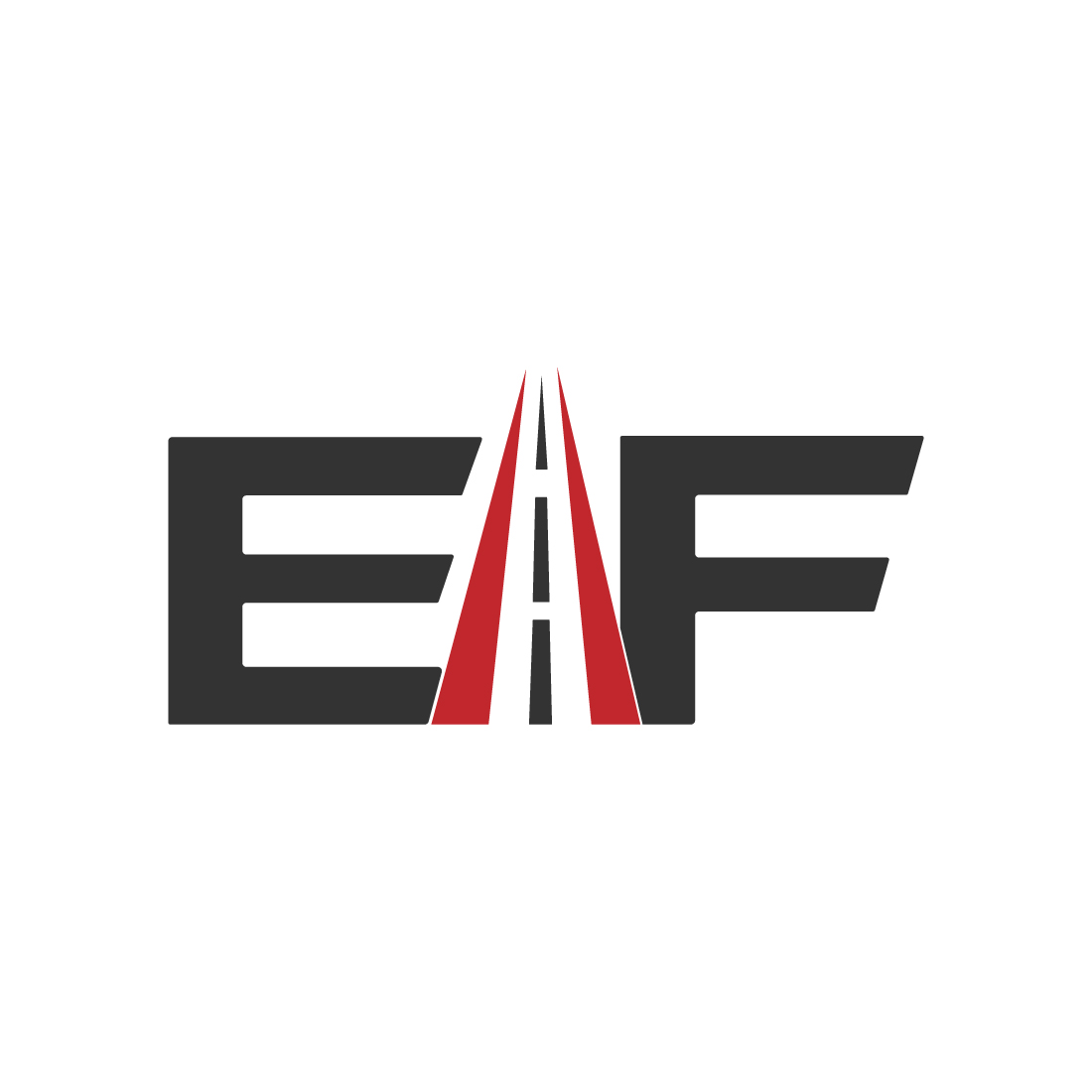 Initials EF letters logo design template arts EF Road construction logo vector images FE logo design black and red color best icon FE crossing logo design monogram best company identity Premium vector illustration preview image.