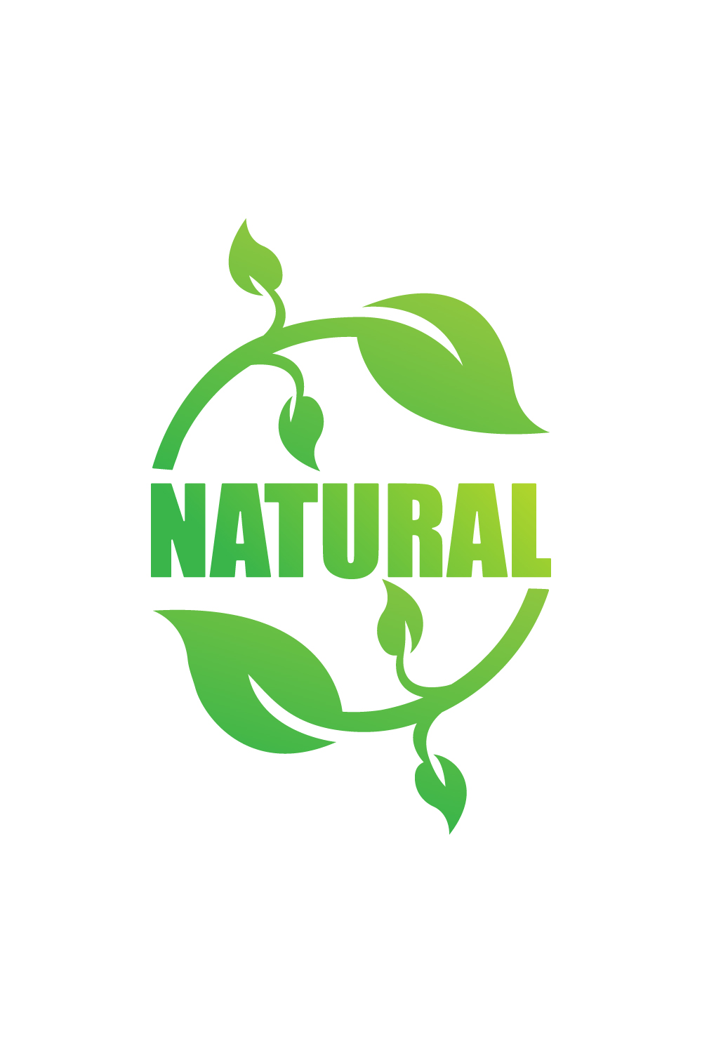 Natural leaf logo design vector icon Green leaf logo best icon Natural Food logo template arts Green Vegetable logo monogram illustration pinterest preview image.