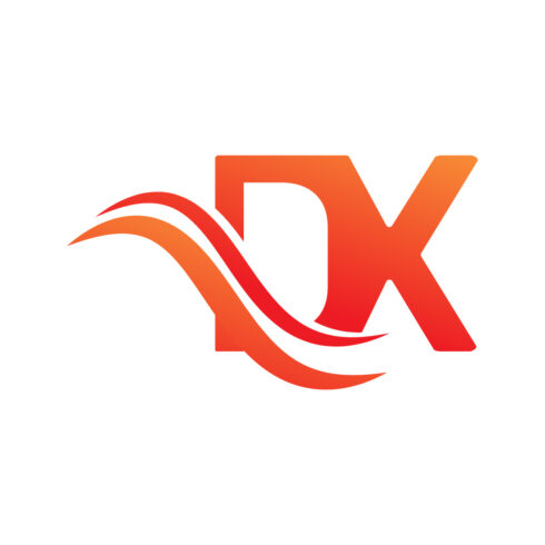 Initials DX letters logo design vector images DX logo template icon orange color logo design XD logo Premium vector best company identity cover image.