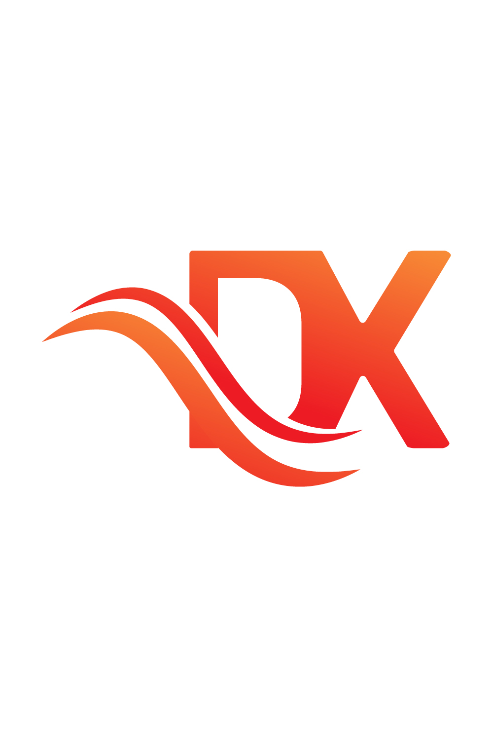 Initials DX letters logo design vector images DX logo template icon orange color logo design XD logo Premium vector best company identity pinterest preview image.