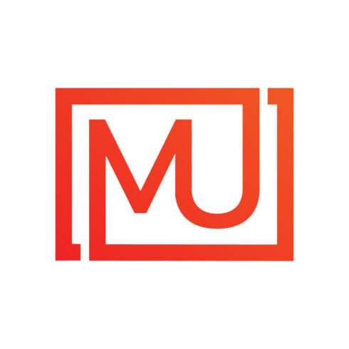 Initials MU letter logo design vector images MU logo orange color icon design UM logo design template vector icon illustration UM Premium vector best company identity cover image.