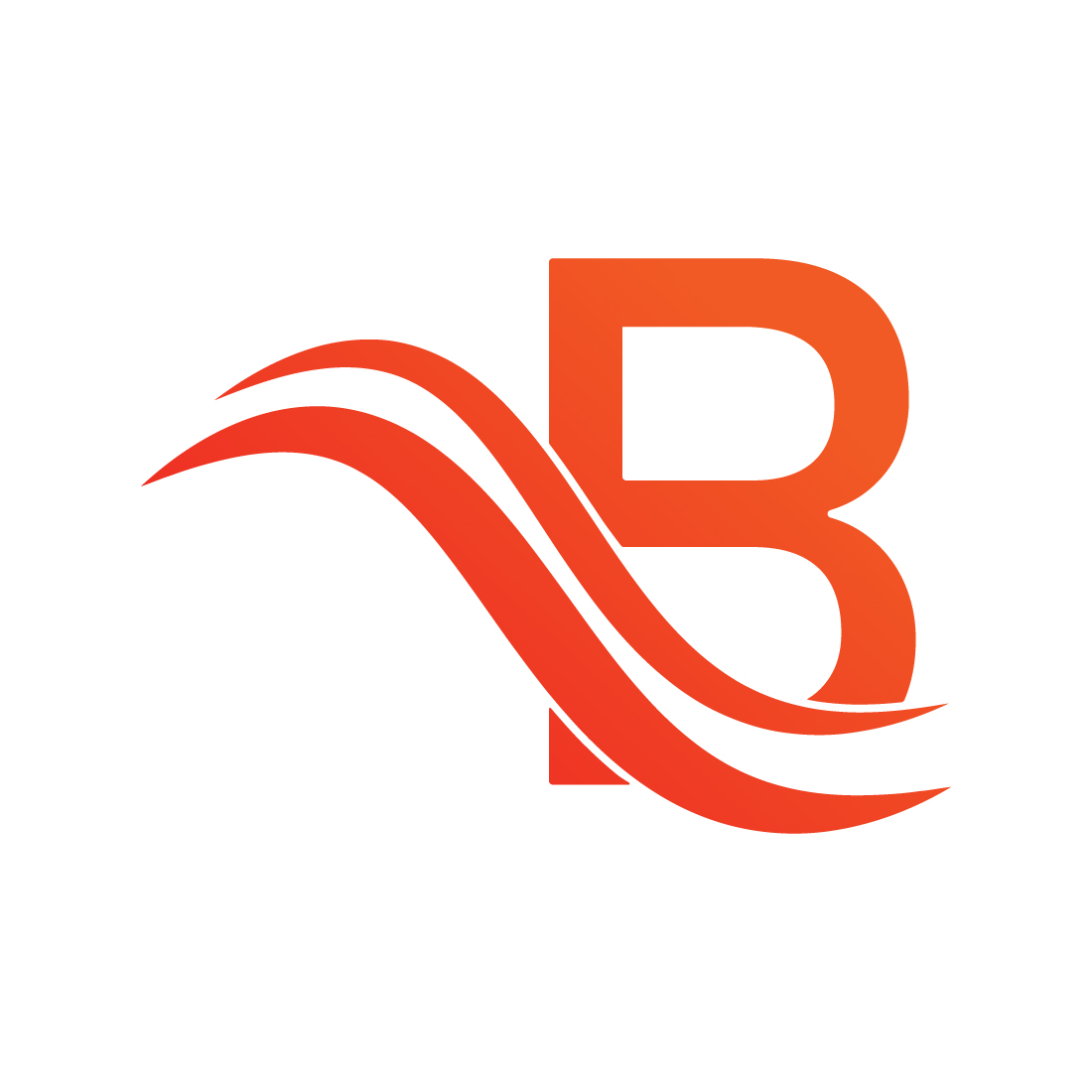 Initials B letter logo design vector images B logo design template vector icon illustration B logo orange color, Premium vector best company identity preview image.