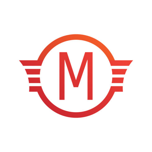 Initials M letters logo design vector icon M logo design orange color circle logo  Professional M Meter logo design Speed control Meter logo design vector icon Meter logo template best company royalty cover image.