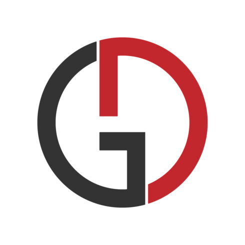 Initials GD letters logo design vector arts GD logo template images DG logo design black and red color best icon DG logo design monogram best company identity cover image.